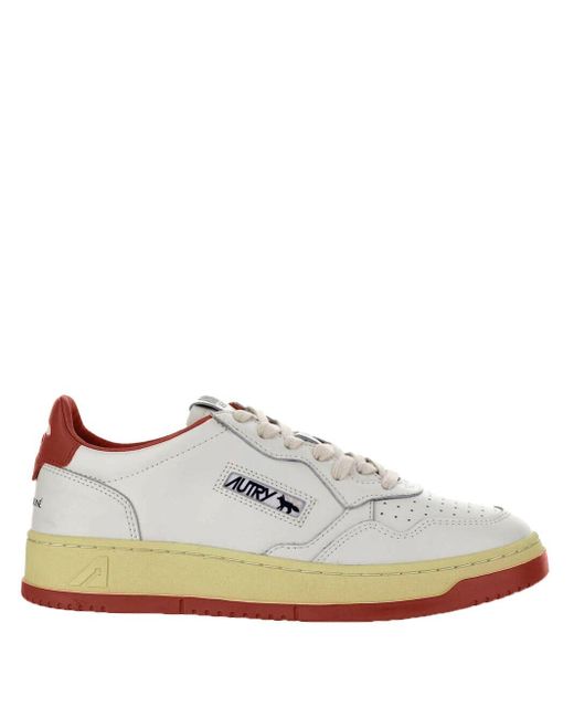 Autry X Maison Kitsune White Medialist Low Sneakers for men