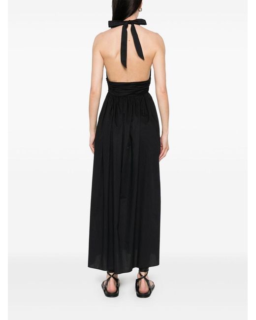 Matteau Black Cotton Midi Dress