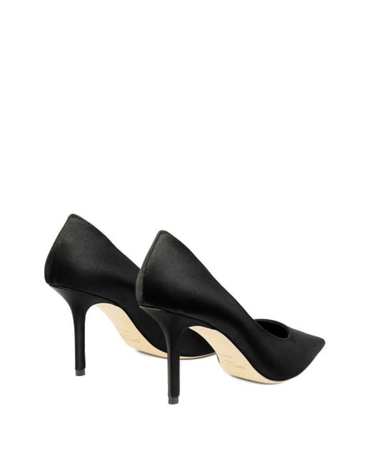 Jimmy Choo Black Lvoe Leather Pumps