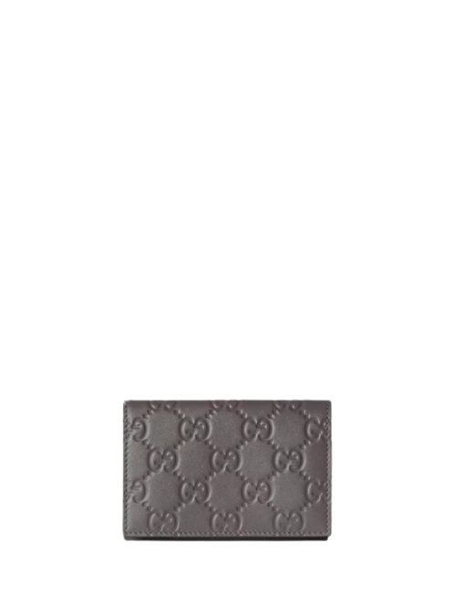 Gucci Gray Gg Emblem Card Holder for men