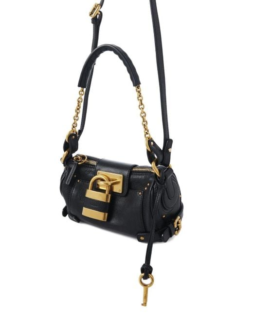Chloé Black Paddington Small Leather Shoulder Bag