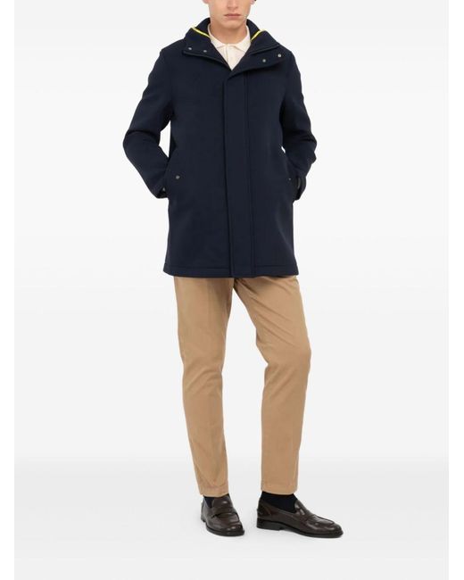 Manuel Ritz Blue Parka With Hood for men