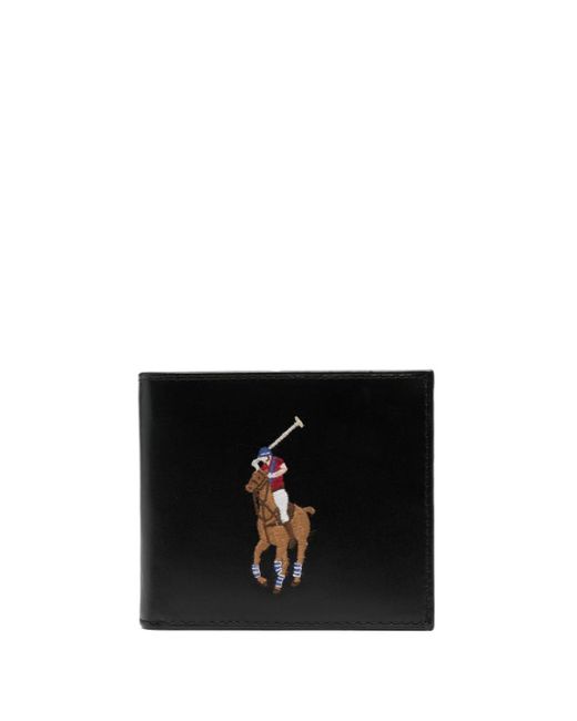 Portafoglio bi-fold Big Pony di Polo Ralph Lauren in Black da Uomo