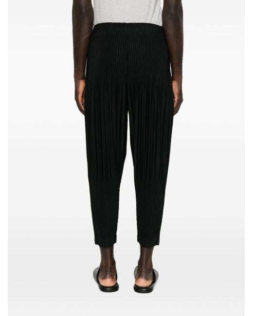 Homme Plissé Issey Miyake Black Pleated Trousers for men