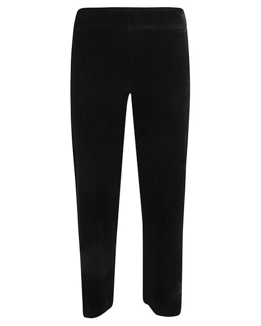 Avenue Montaigne Black Alex Velvet Trousers