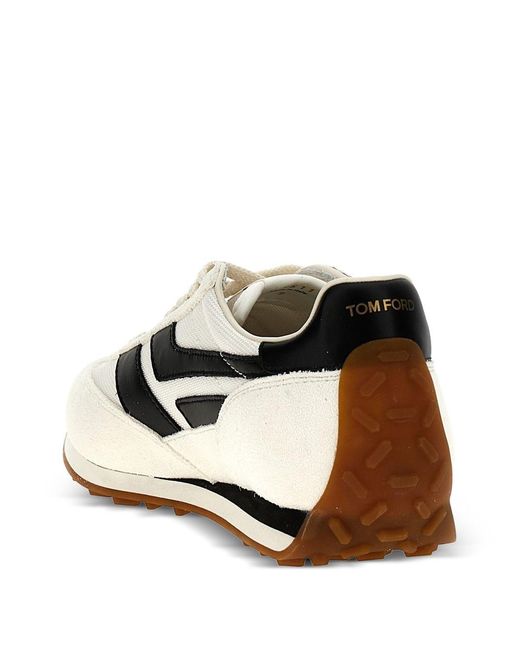 Tom Ford White Mick Suede Sneakers for men