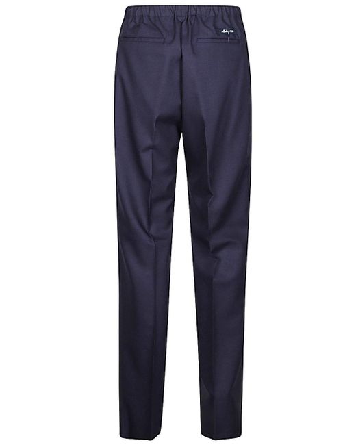 Fendi Blue Trousers With Logo for men