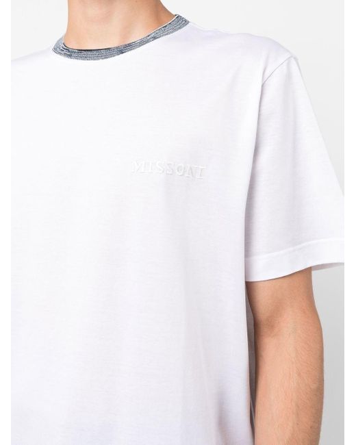 Missoni White Cotton T-Shirt for men