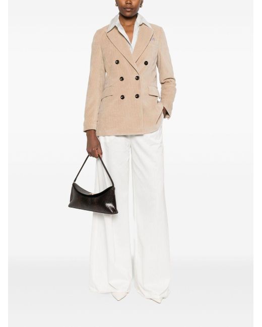 Circolo 1901 White Cotton Double-Breasted Jacket