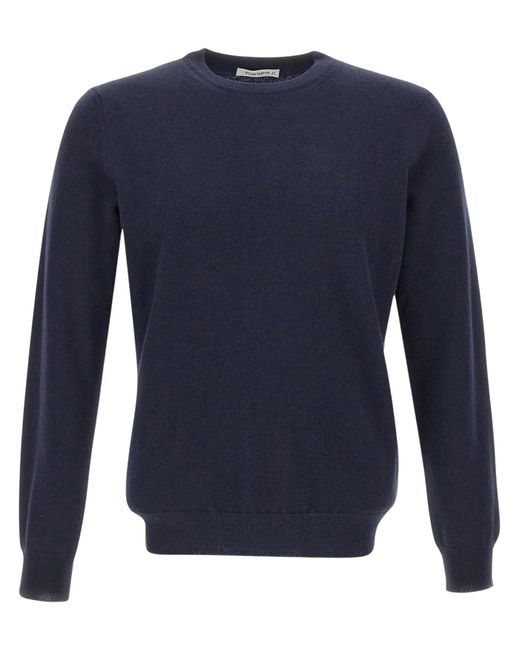 Kangra Blue Crew-Neck Sweater for men