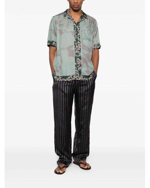 Dries Van Noten Gray Carltone Shirt for men