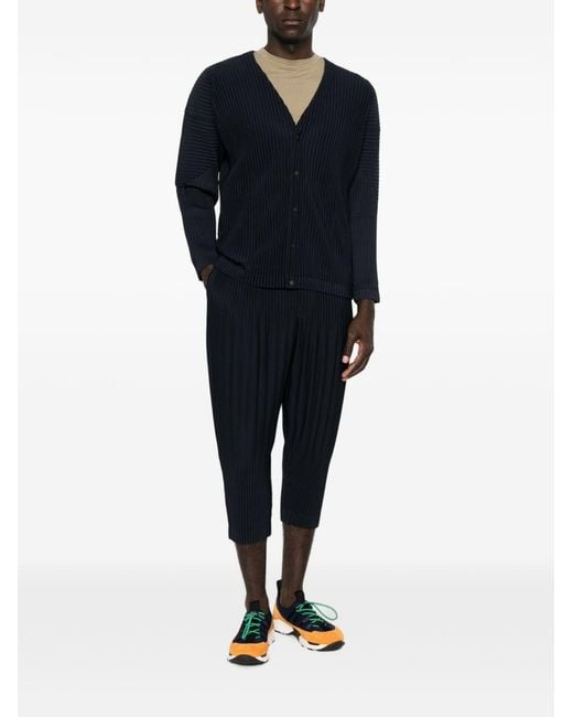 Homme Plissé Issey Miyake Blue Pleated Trousers for men