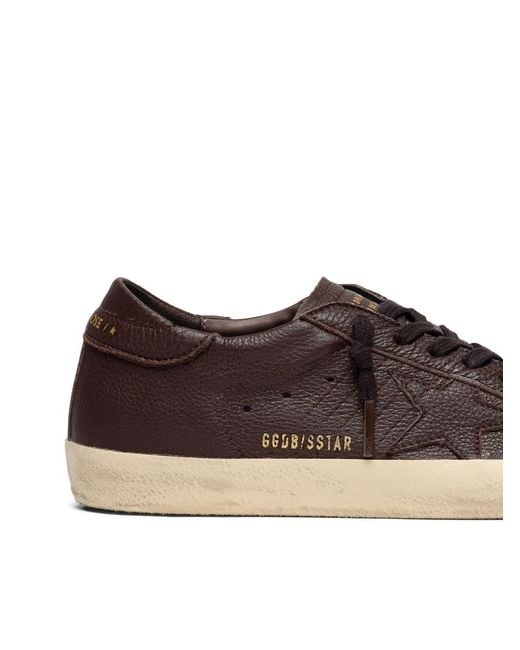 Golden Goose Deluxe Brand Brown Super-Star Leather Sneakers for men