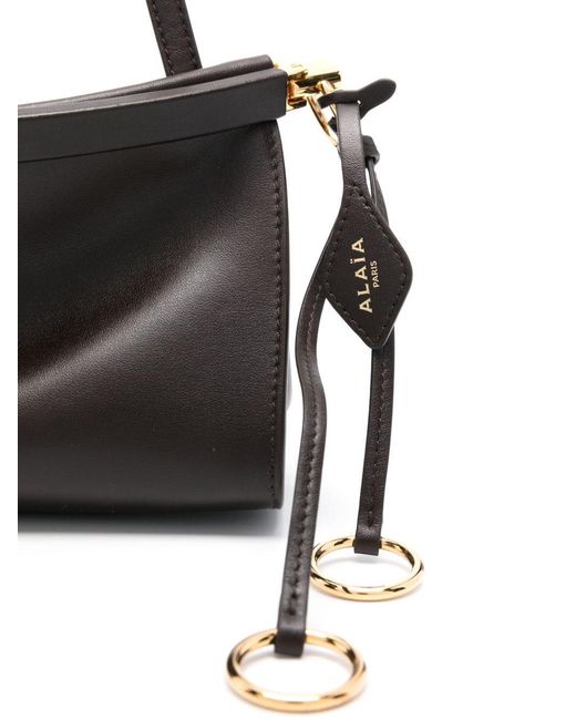 Alaïa Black Le Click East West Small Leather Shoulder Bag