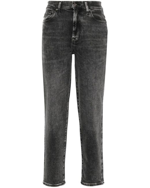 7 For All Mankind Gray Malia Luxe Denim Jeans