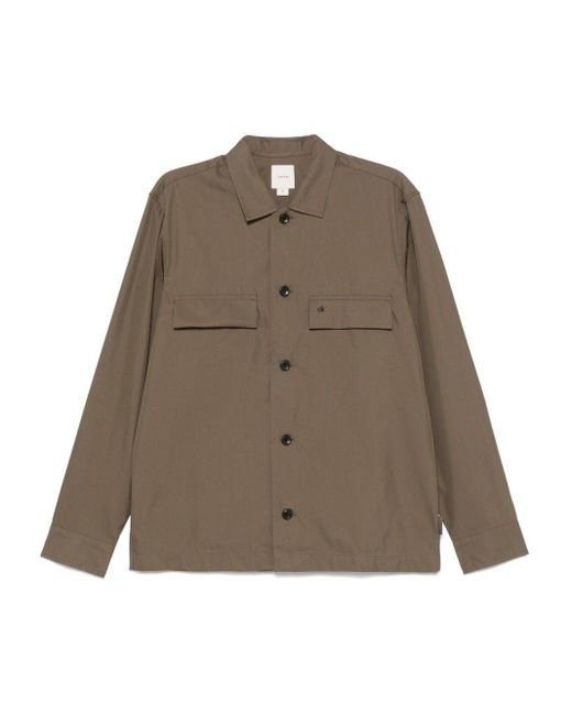 Calvin Klein Brown Twill Overshirt for men
