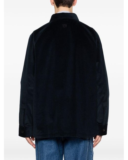 Loewe Black Knitted Cotton Overshirt for men