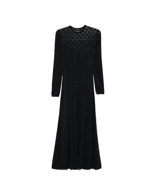 Gucci Black Gg Long Dress