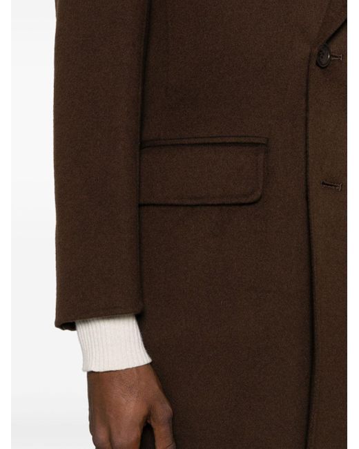 Paltò Brown Double-breasted Coat for men
