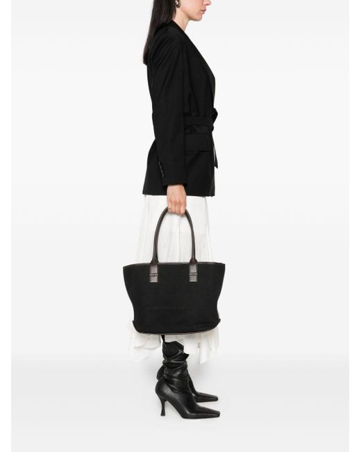 Hogan Black Script Small Shopping Bag