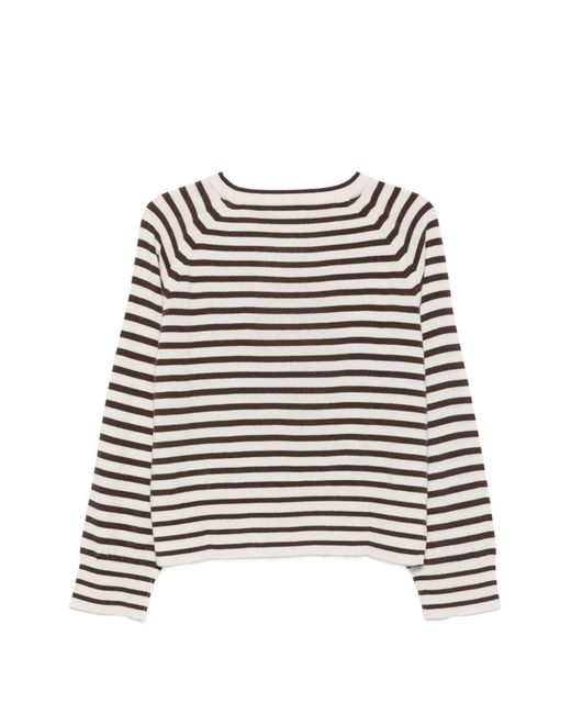 Closed White Striped Cashmere Sweater