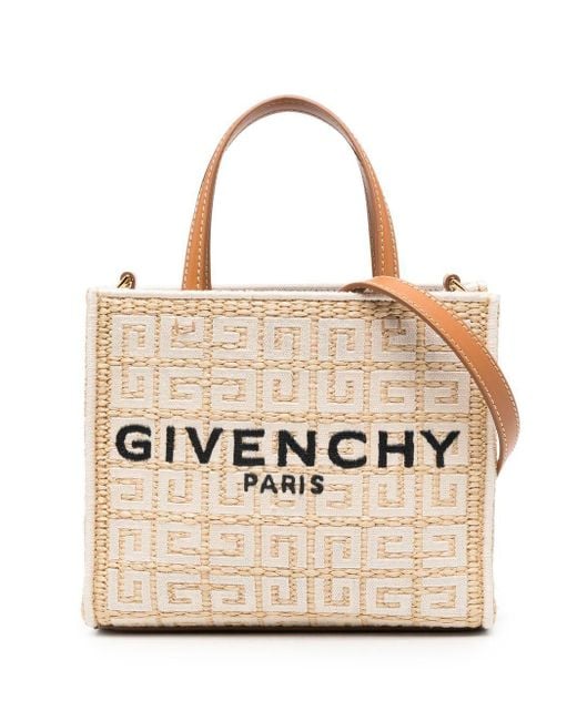Givenchy G-tote Mini Canvas Shopping Bag in Natural | Lyst Canada