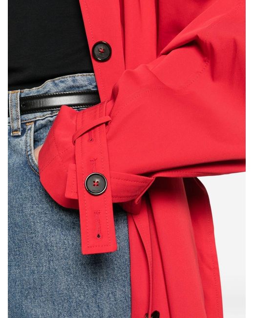 Totême  Red Cotton Trench Coat