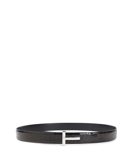 Tom Ford White Leather Belt for men
