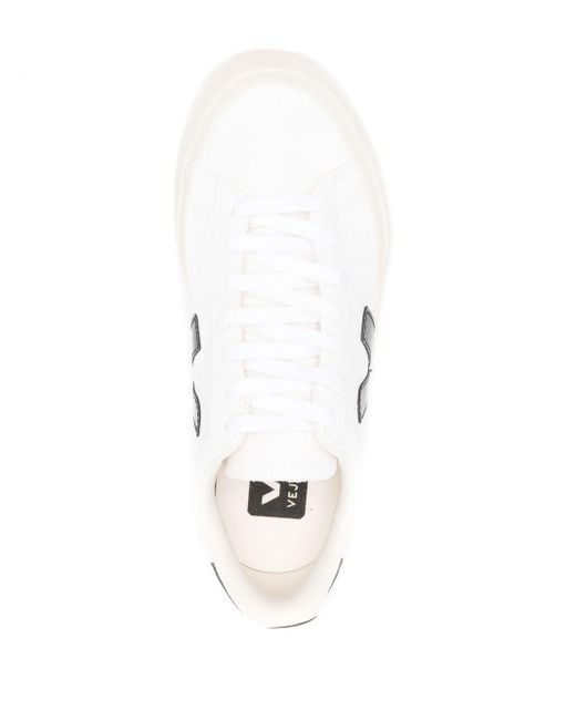 Veja White Campo Lace-Up Sneakers for men