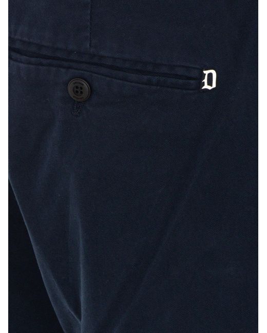 Dondup Blue Gaubert Slim-Fit Pants for men