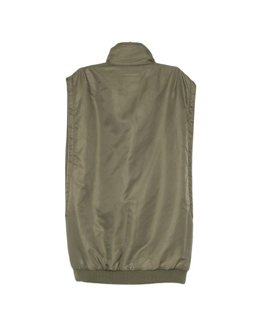 MM6 by Maison Margiela Green Oversized Down Vest