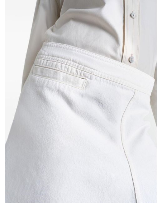Lemaire White Asymmetric Cotton Skirt