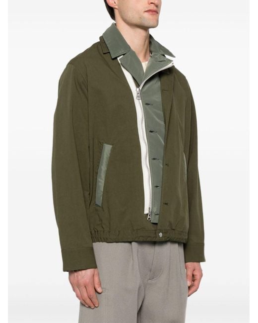 Sacai Green Layered Padded Jacket for men