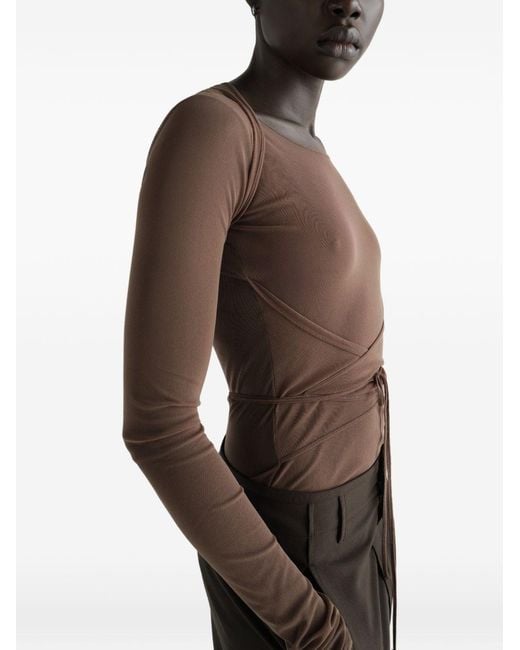 Lemaire Brown Ballerina Knotted Top