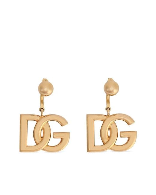 Dolce & Gabbana Metallic Dg Logo Earrings