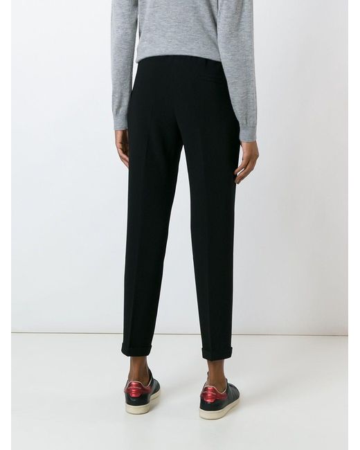 Alberto Biani Black Straight-Leg Trousers