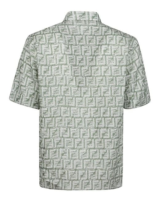Fendi Gray Shirt With Logo for men