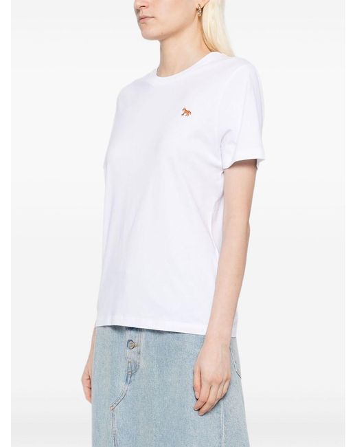 Maison Kitsuné White Baby Fox Cotton T-Shirt