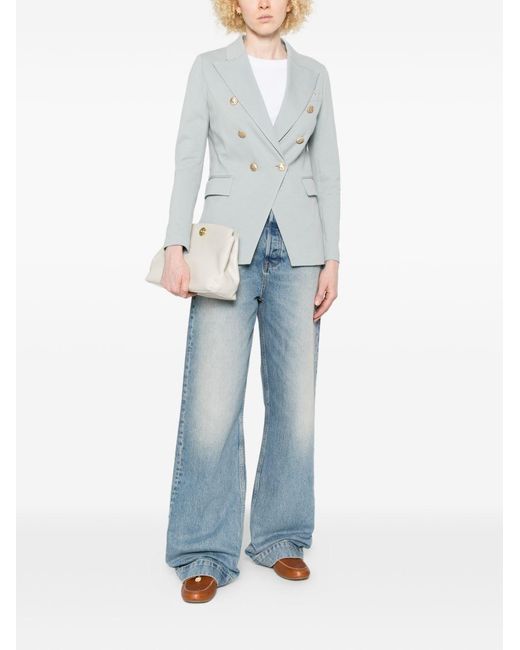 Circolo 1901 Blue Cotton Double-Breasted Jacket