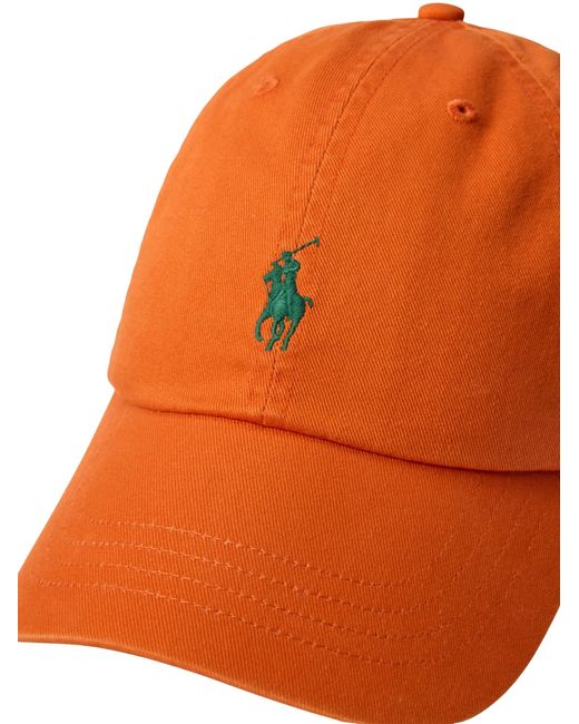 Polo Ralph Lauren Orange Pony-Embroidered Baseball Cap for men