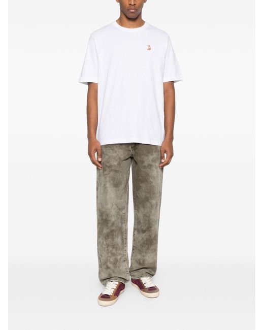 Maison Kitsuné White Dreaming Fox Cotton T-Shirt for men