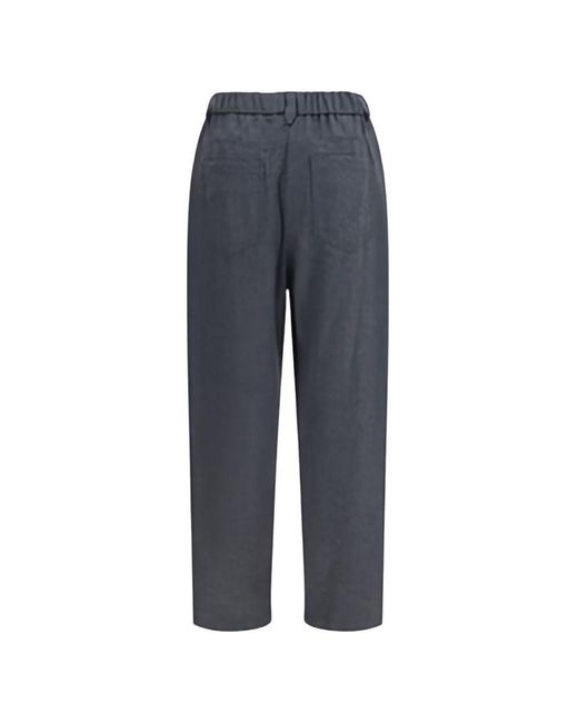 Brunello Cucinelli Blue Wool Blend Trousers