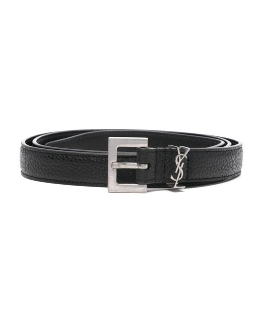 Saint Laurent White Cassandre Belt for men