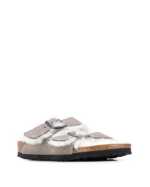 grey leather birkenstocks
