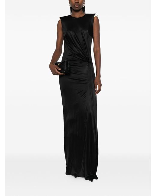 Elisabetta Franchi Black Long Evening Dress