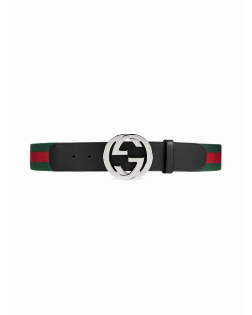 Gucci Web Belt With G Buckle in Black | Lyst
