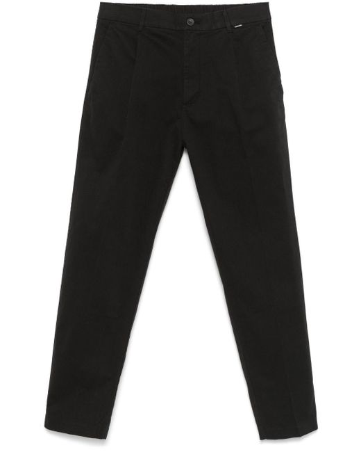 Calvin Klein Black Twill-Weave Trousers for men