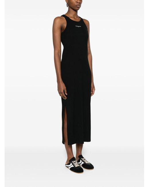 Maison Kitsuné Black Dress Ribbed Knit