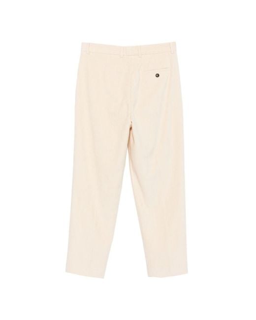 Circolo 1901 White Cotton Carrot Trousers