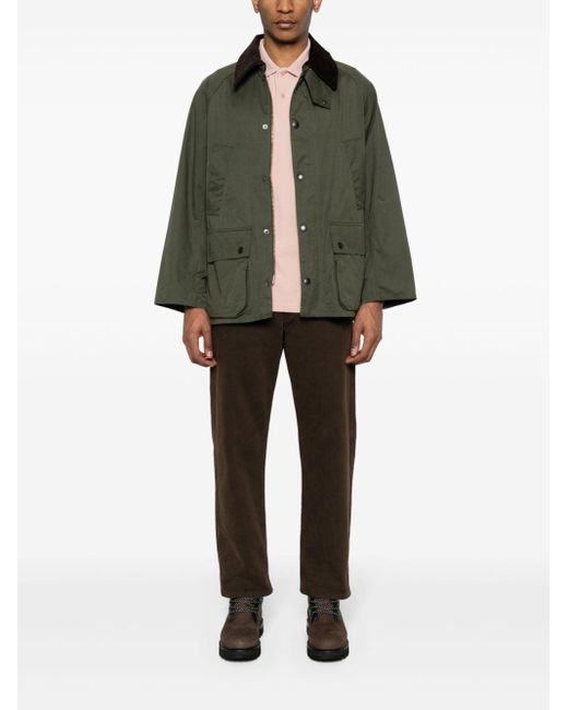 Barbour Green Os Peached Bedale Wax Jacket for men